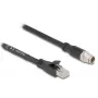 Cable de red DeLOCK 80586 M12 a RJ-45 Cat5e 10 m negro