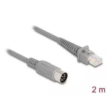 Cable de red DeLOCK 90167 RJ-50 borne de conexión de 8 polos 2 m gris