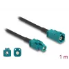 Cable coaxial DELOCK 90679 — HSD Z a HSD Z, 1 m, negro/azul