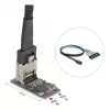 Tarjeta adaptadora DELOCK interna M.2 a Mini-SAS 64260, host M.2, salida Mini-SAS, JMicron JMB585, negra, LED