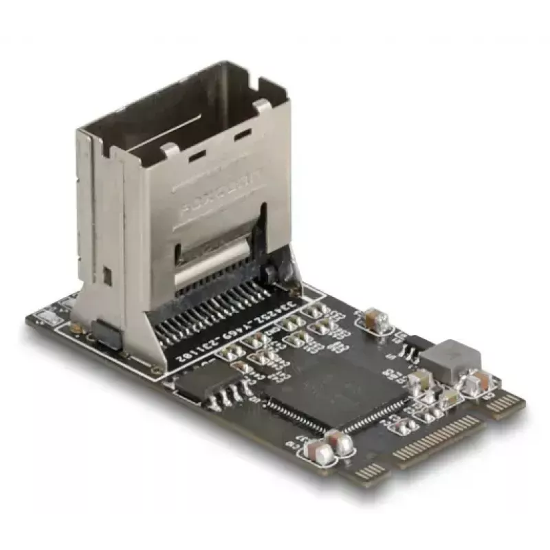 Tarjeta adaptadora DELOCK interna M.2 a Mini-SAS 64260, host M.2, salida Mini-SAS, JMicron JMB585, negra, LED