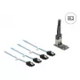 Tarjeta adaptadora DELOCK interna M.2 a Mini-SAS 64260, host M.2, salida Mini-SAS, JMicron JMB585, negra, LED