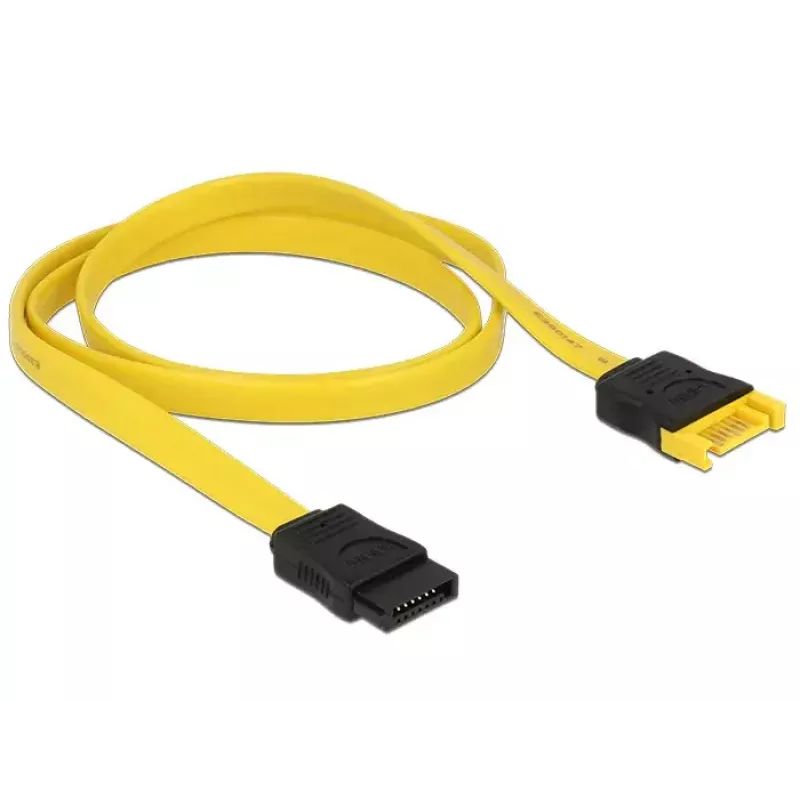 Cable SATA DeLOCK 0,7 m 2x SATA III SATA 7 pines negro amarillo