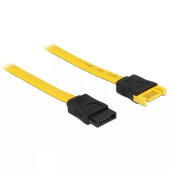 Cable SATA DeLOCK 0,7 m 2x SATA III SATA 7 pines negro amarillo