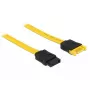 Cable SATA DeLOCK 0,7 m 2x SATA III SATA 7 pines negro amarillo