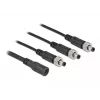 Cable divisor DC DeLOCK 86572 5,5 x 2,1 mm 1 x conector hembra a 3 x conector macho