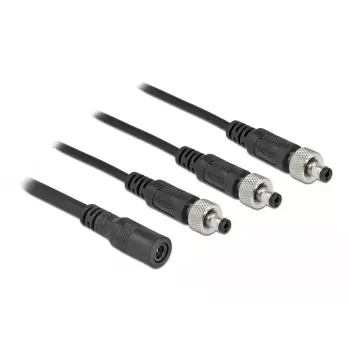 Cable divisor DC DeLOCK 86572 5,5 x 2,1 mm 1 x conector hembra a 3 x conector macho
