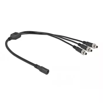 Cable divisor DC DeLOCK 86572 5,5 x 2,1 mm 1 x conector hembra a 3 x conector macho