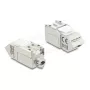 Delock 90937 Módulo Keystone de RJ45 a LSA Cat.6A, acodado a 45 grados, blindado, salida de cable a 90 grados, sin herramientas