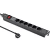 Regleta de enchufes para RACK 19 1U QOLTEC PDU 16A 6xSCHUKO 1,8m