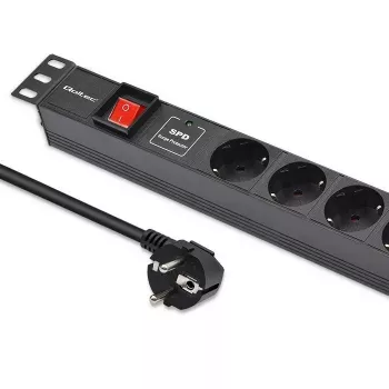 Regleta de enchufes para RACK 19 1U QOLTEC PDU 16A 6xSCHUKO 1,8m