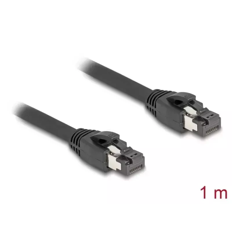 Cable de red DeLOCK RJ45 Cat.8.1 S/FTP 1 m hasta 40 Gbit/s negro