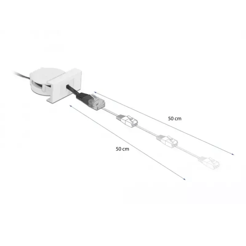 Cable de red pasacables DeLOCK Easy 45 módulo RJ45 Cat.5e negro