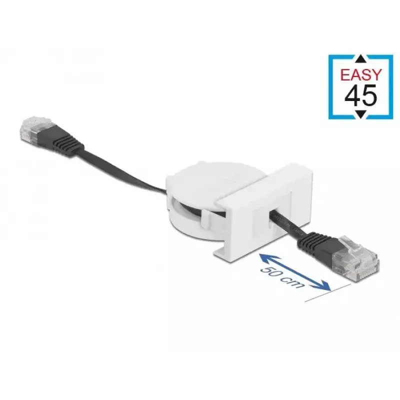 Cable de red pasacables DeLOCK Easy 45 módulo RJ45 Cat.5e negro