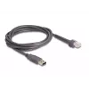 DeLOCK lector de códigos de barras USB 1D láser gris claro de mano con cable RJ-50