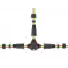 Delock 86917 Conector de cable para exteriores, en forma de T, 3 pines, IP68, tipo tornillo, negro