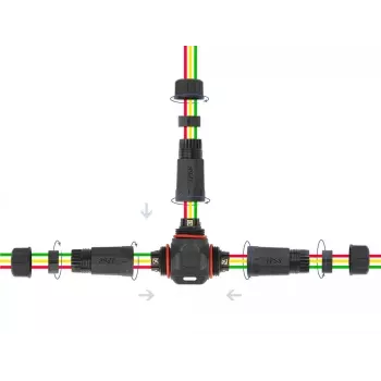 Conector de cable eléctrico DELOCK 86917 conector recto 85–260 V, negro, 1 ud.