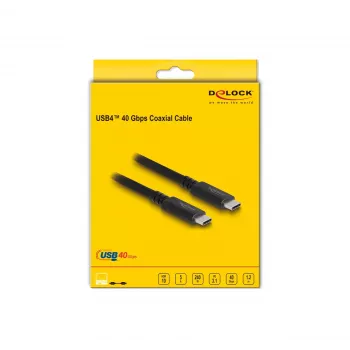 Cable coaxial DeLOCK USB4 40 Gbit/s 1,2 m USB PD 3.1 240 W