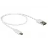 Cable USB DeLOCK 84806 USB 2.0 0,5 m USB A Micro-USB B blanco