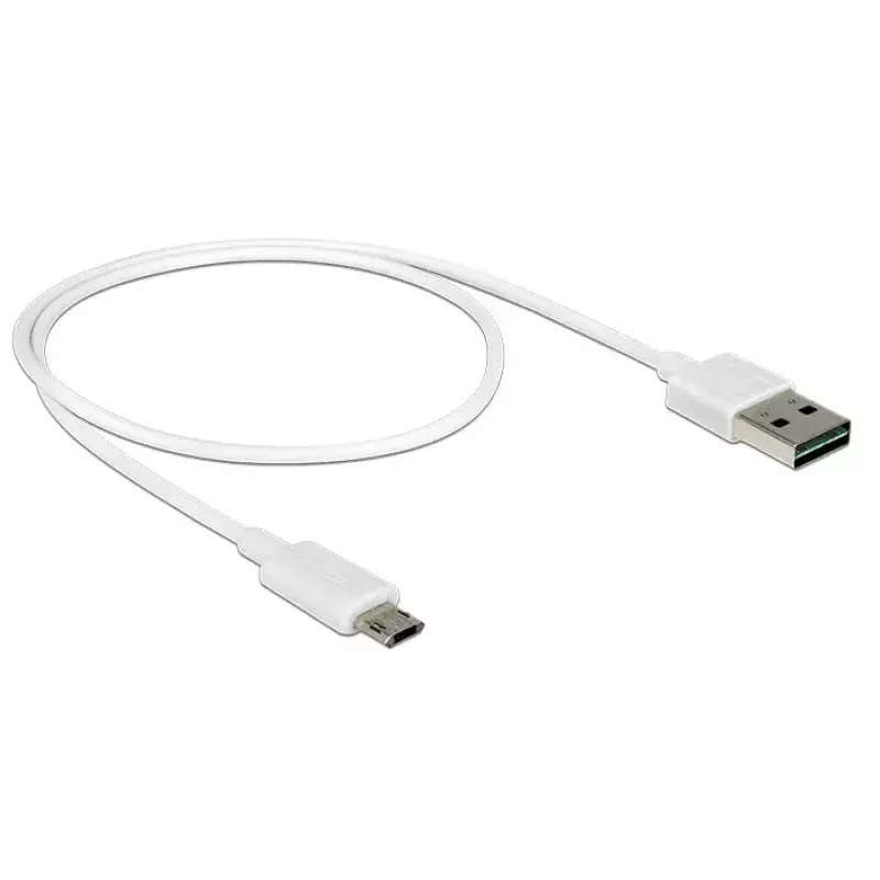 Cable USB DeLOCK 84806 USB 2.0 0,5 m USB A Micro-USB B blanco