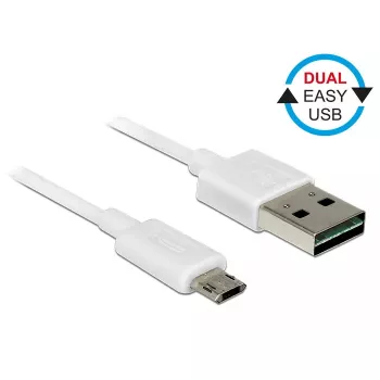 Cable USB DeLOCK 84806 USB 2.0 0,5 m USB A Micro-USB B blanco
