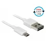 Cable USB DeLOCK 84806 USB 2.0 0,5 m USB A Micro-USB B blanco