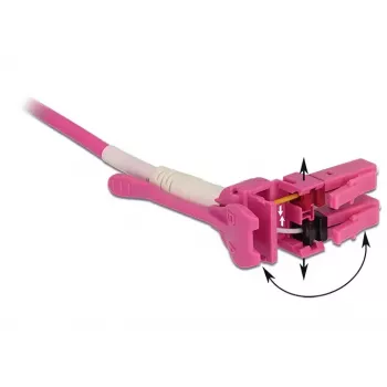 Cable de fibra óptica DeLOCK 85135 5 m LC rosa