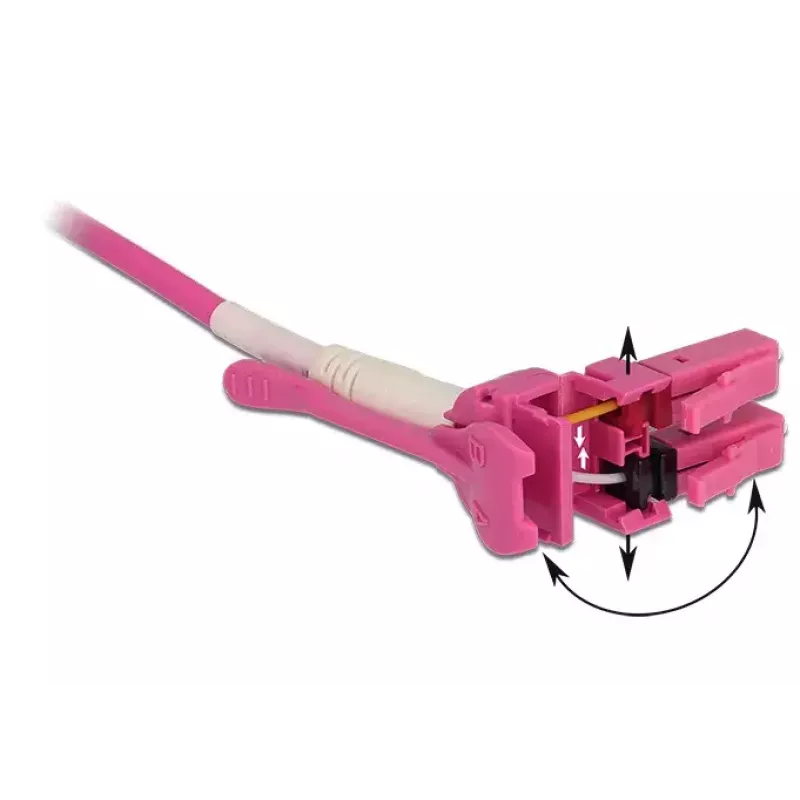 Cable de fibra óptica DeLOCK 85135 5 m LC rosa