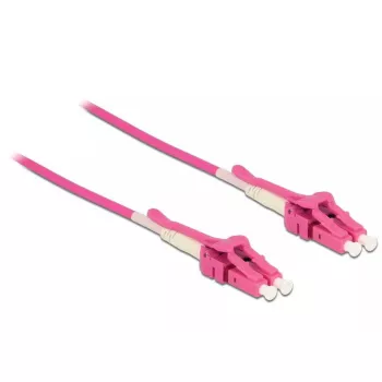 Cable de fibra óptica DeLOCK 85135 5 m LC rosa