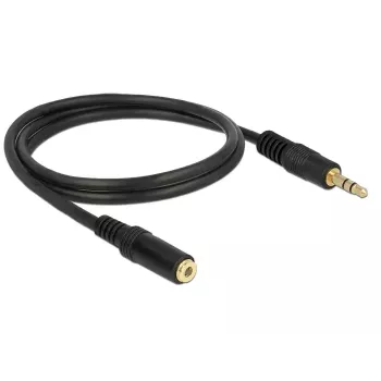 Cable de audio 3,5 mm M-H DeLOCK 83764 1 m negro
