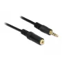 Cable de audio 3,5 mm M-H DeLOCK 83764 1 m negro