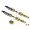 Cable de audio DeLOCK 85788 5 m 3,5 mm negro gris