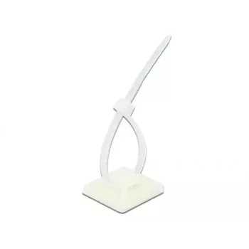 Soporte para bridas DeLOCK 18677 blanco nailon 10 uds.