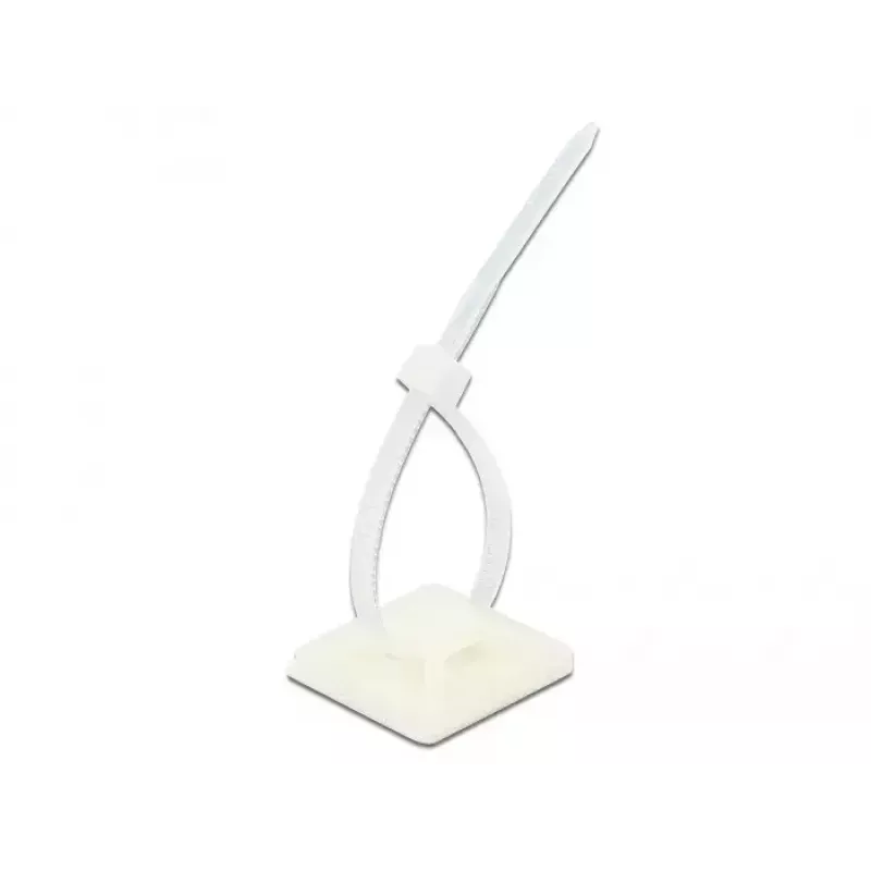 Soporte para bridas DeLOCK 18677 blanco nailon 10 uds.