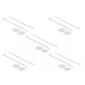 Soporte para bridas DeLOCK 18677 blanco nailon 10 uds.