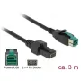 Cable de alimentación DeLOCK 85484 3 m PoweredUSB negro