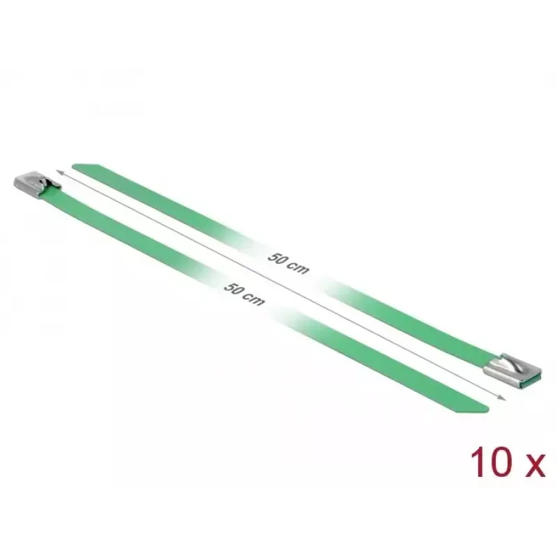 Brida DeLOCK 18808 acero verde 10 uds.
