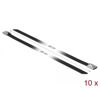 Brida DeLOCK 18815 acero negro 400 mm 10 uds.