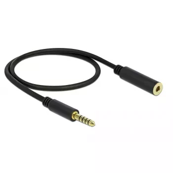 Cable de audio DeLOCK 85795 0,5 m 4,4 mm negro