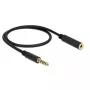 Cable de audio DeLOCK 85795 0,5 m 4,4 mm negro