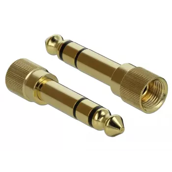 Cable de extensión de audio DELOCK 85834 — conector macho 3,5 mm a conector hembra 3,5 mm, contactos dorados, 5 m, negro