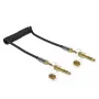 Cable de audio DELOCK 85836 — 1 m, conector macho a conector macho 3,5 mm, contactos dorados, AWG 28, negro