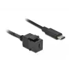 Módulo Keystone DeLOCK 86398 plano negro USB C