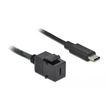 Módulo Keystone DeLOCK 86398 plano negro USB C