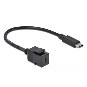 Módulo Keystone DeLOCK 86398 plano negro USB C