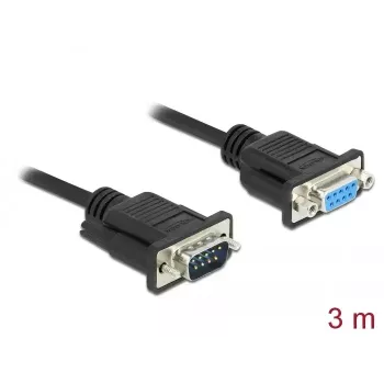 Cable serie DeLOCK 86617 negro 3 m