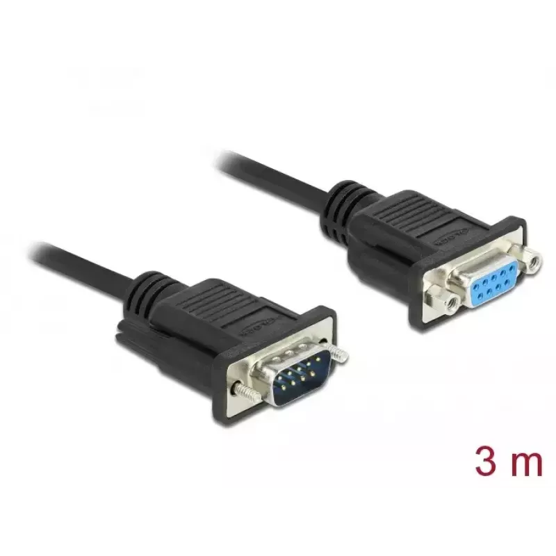 Cable serie DeLOCK 86617 negro 3 m