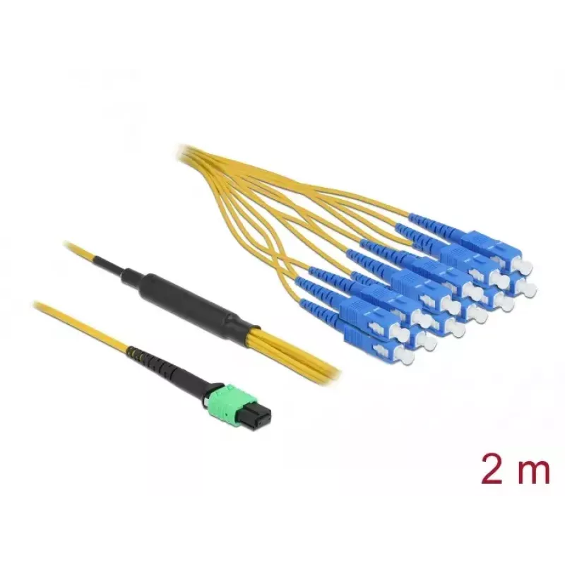 Cable de fibra óptica MPO hembra a 12 x SC simplex macho DeLOCK 84871