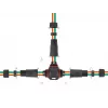 Delock 86918 Conector de cable para exteriores, en forma de T, 4 pines, IP68, tipo tornillo, negro