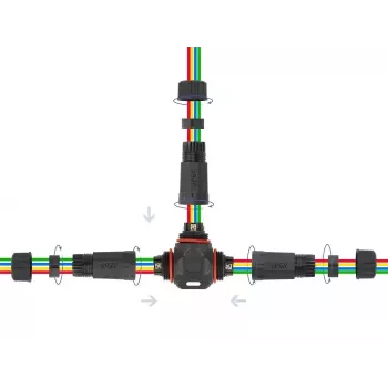 Conector eléctrico de cables DELOCK 86918, recto, 85-260 V, negro, 25×114 mm
